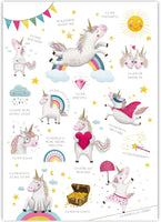 1 x RAW Customer Returns Naturalist Unicorn Affirmation Poster Children - Mindfulness for Children - Girls Decoration Children s Room Unicorns - DIN A3 - RRP €12.99