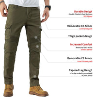 1 x RAW Customer Returns CTBQiTom Morradhose Men s Motorcycle Jeans Pants Biker Jeans Armored Protective Pants with CE Armor,Military Green,34W 30L - RRP €69.99