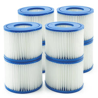 1 x RAW Customer Returns Denkmsd filter cartridges VI for Bestway pool filter, filter cartridge VI for Miami, Vegas, Monaco, replacement filter for Bestway Spa 58323 8 pieces  - RRP €31.99