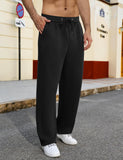 1 x RAW Customer Returns Vancavoo Men s Winter Fleece Sweatpants Sweatpants Running Pants Casual Baggy Joggers Cotton Jogger Pants with Drawstring and Pockets,Black,L - RRP €27.28