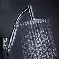 1 x RAW Customer Returns 8 Square Rain Shower Head High Pressure Water Saving Swivel Shower Head with Bracket and Shower Hose Style 01 - RRP €24.99