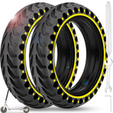 1 x RAW Customer Returns BANGTING 2 PCS 8.5 inch E Scooter Solid Tires, 8 1 2 x2 Solid Rubber Tires, 50 75-6.1 Replacement Tires for Xiaomi Pro 2 M365 M365 Pro 1S 3 3 Lite Essential and all 8.5 inch scooters Tires Yellow  - RRP €34.7