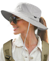 1 x RAW Customer Returns FURTALK Unisex Bucket Hat with UV Protection and Wide Brim, Beige., One size - RRP €24.0