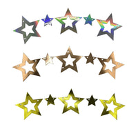 3 x Brand New 120 pieces star ornaments, with removable small star in the middle, suitable for decorating Christmas parties, weddings, birthday parties - RRP €61.2