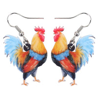 1 x RAW Customer Returns LONYOO Acrylic Hen Chicken Earrings Dangle Farm Animals Fashion Jewelry Funny Chicken Gifts for Women Girls Charmas Christmas  - RRP €24.0