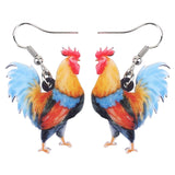 1 x RAW Customer Returns LONYOO Acrylic Hen Chicken Earrings Dangle Farm Animals Fashion Jewelry Funny Chicken Gifts for Women Girls Charmas Christmas  - RRP €24.0