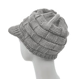 57 x Brand New Women s winter hat, beanie hat, winter knitted hat, peaked cap, ponytail hats, hats caps for knitted baseball cap, hat with braids, hole light grey  - RRP €573.99