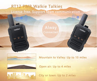 1 x RAW Customer Returns radtel RT12 Rechargeable Walkie Talkies for Adults Long Range Handheld License Free PMR 446 Radio 16CH Handsfree VOX for Camping Hiking Black  - RRP €26.99