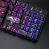 4 x RAW Customer Returns BAKTH Gaming Keyboard and Mouse Set, LED Backlight QWERTZ DE Layout, Rainbow Colors Illuminated USB Waterproof with 2400 DPI for Pro PC Gamers - RRP €133.04