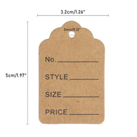 16 x Brand New jijAcraft Perforated Kraft Price Tags, Mini Size Clothing Tags Hang Tags Label, 3.2X5CM, 1000PCS - RRP €326.4