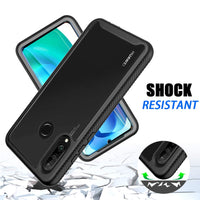 1 x RAW Customer Returns For Huawei P30 Lite Case, Cell Phone Case for Huawei P30 Lite, Shockproof Case 360 Degree All-round Protection Protective Case TPU Case with Built-in Screen Protector Robust Bumper Outdoor Cover Black Gray  - RRP €18.14