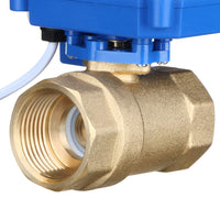 1 x RAW Customer Returns US Solid Motorized Ball Valve with Manual Function-1 Brass, 2 Way DN25 Electric Zone Valve, 9-24V AC DC, 2 Wires, Automatic Return NC - RRP €62.71