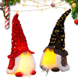 1 x Brand New MEEQIAO 2 pieces Christmas gnome decoration figures, gnome figures LED, Christmas decoration, Christmas decoration inside, Christmas lighting - RRP €16.55