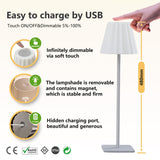 1 x Brand New FLORNIA Dimmable LED Battery Table Lamp Battery Operated with Touch Switch for Indoor and Outdoor Use IP54 for Bedroom, Work, Bar, Restaurant Easter Decoration - RRP €36.29