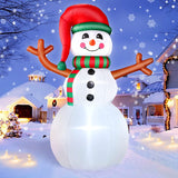 1 x RAW Customer Returns 210CM Inflatable Snowman with LED Light, Giant Christmas Snowman IP44 Waterproof, Indoor Outdoor Christmas Decoration for Christmas Parties, Garden, Courtyard, Living Room, Balcony, Lawn - RRP €45.76