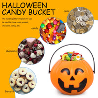 3 x Brand New Beavorty Pumpkin Bucket Halloween Pumpkin Trick Treat Bucket 20 Orange Halloween Candy Buckets with Handle for Supplies - RRP €66.87