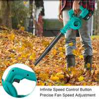 1 x RAW Customer Returns Cordless leaf blower compatible with Makita 18V batteries for PC cleaning, snow removal and leaf blowing - RRP €30.24