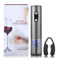 1 x RAW Customer Returns Corkscrew Wine Wine Opener Electric Automatic Bottle Opener with Gift Box Opener with Foil Cutter, Rechargeable - Dark Gray  - RRP €22.39