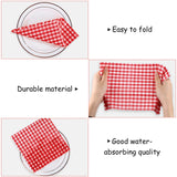 1 x RAW Customer Returns 100 Sheets Gingham Paper Napkins Disposable Checkered Paper Napkins 12.9 x 12.9 inch Napkins for Family Dinner, Picnic, New Year, Christmas, Party Red and White 176  - RRP €17.89