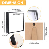 1 x Brand New Encuryna 3D picture frame for filling, 3D picture frame 20x20 cm, deep picture frame for filling objects, square object frame for filling photos, desk wall hanging, black 8 inches  - RRP €20.4