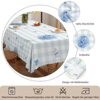 2 x Brand New Tablecloth Rectangular Florals Garden Tablecloths Garden Tablecloth Stain Protection Easy Care Washable Dirt-Repellent for Kitchen, Dining Table, Coffee Table, Parties, Dinner 150x260cm - RRP €57.6