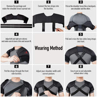 1 x RAW Customer Returns Kuangmi shoulder support shoulder warmer shoulder bandage for joint pain sports injuries, M - RRP €36.79