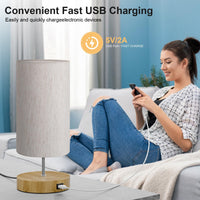 1 x RAW Customer Returns SUWIN Bedside Lamp Touch Set of 2, Warm White Modern Table Lamp Dimmable with USB Charging Ports, Modern Decorative Lamp 3 Color Temperatures for Bedroom, Living Room, Baby Room, Study - RRP €45.99