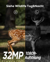 7 x RAW Customer Returns iZEEKER Wildlife Camera 32MP HD, Wildlife Camera with 940nm No Glow Infrared LEDs, Wildlife Camera with Motion Detector Night Vision IP66 Waterproof for Animal Observation Home Security - RRP €279.86