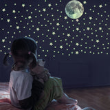 1 x RAW Customer Returns FFL DREAMS Fluorescent Ceiling Stars. Realistic set without dots without squares. Children s decorative wall stickers in the shape of a Star and Moon. Children s room decoration stickers - RRP €14.87