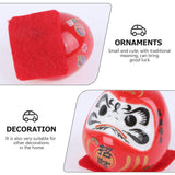 16 x Brand New 5Pcs Lucky Daruma Ceramic Figurine Dharma Dashboard Ornament Feng Shui Display Doll Home Office Table Art Collectible Figurine New Year - RRP €297.44