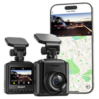 1 x RAW Customer Returns Dashcam car WiFi 2K, mini front car camera supports external GPS module, APP, IPS screen, ultra night vision, 170 wide angle, WDR, 24 hour parking mode and motion detection, G-sensor - RRP €49.99