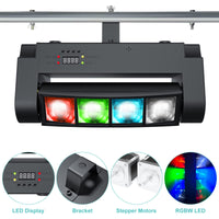 1 x RAW Customer Returns BETOPPER Moving Head Stage Light, Disco Light DJ Light 8x3W RGBW 4 in 1 LED Light Effect, Mini Party Light Stage Lights with DMX512 Voice Mode for Bar Party Club Oktoberfest Christmas 2 Pack  - RRP €169.99