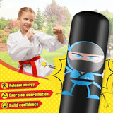 1 x RAW Customer Returns FOYOCER Children s Punching Bag with Boxing Gloves 160 cm Ninja Punching Bag for Children Ages 3-12 with Instant Springback for Practicing MMA Karate Taekwondo Boys and Girls 2023 New - RRP €31.25