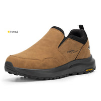 1 x RAW Customer Returns FitVille hiking shoes men extra wide trekking shoes non-slip outdoor shoes breathable casual shoes slip on walking shoes wide men s sneakers with arch support, dune brown, 46.5EU, wide - RRP €69.99