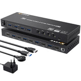 1 x RAW Customer Returns HDMI KVM Switch 4 PC 1 Monitor 4K 60Hz, EDID Emulator, USB 3.0 KVM Switch HDMI 4 Porte Parti Tastiera Mouse Monitor, HDMI USB Switch con Wired Remote e HDMI USB3.0 Cavi - RRP €80.66