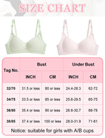 1 x RAW Customer Returns FEOYA 6 Pack Girls Underwear Teenage Bras Training Bra Women Bralette Sports Bra Push Up Bra Wire Free Bra Girls Bras Breathable Bra Padded Bra With Adjustable Straps 70A B - RRP €33.25