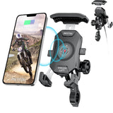 1 x RAW Customer Returns iMESTOU Motorcycle Wireless Phone Mount Charger with Qi USB C Port, Anti-Theft 1 Ball Handlebar Phone Mount Fast Charging for 4.0 -7.0 Mobile Phones, Works with 12 24V Motorcycles - RRP €46.38