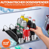 1 x RAW Customer Returns FUNYKICH Automatic Refrigerator Organizer Cans, Can Organizer Can Holder Can Dispenser Refrigerator Storage for Drinks Beer Soda 330ml 440ml 500ml 600ml Storage Space 12 Cans  - RRP €22.18