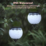 1 x RAW Customer Returns Solar Lantern for Outdoor Hanging, 2 Pack Solar Lantern for Outdoor Ball IP65 Waterproof, Bonsery Solar Lamps for Outdoor Garden Path Balcony Porch Wall Decoration Original Design - RRP €28.79