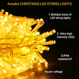 1 x RAW Customer Returns Avoalre Christmas Lights 100M 500LED, Garland Lights with 8 Modes Memory Function Waterproof IP44 Light Decoration for Outdoor Indoor Christmas Tree Party Garden, Warm White - RRP €44.09