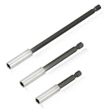 1 x RAW Customer Returns SYCEES 1 4 hex-shank Magnetic Drill Extension Holder Drill Extension Rod 6.35mm, 75 100 150mm 3 pcs - RRP €10.07