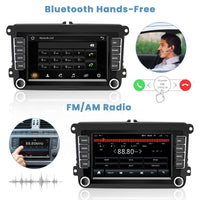 1 x RAW Customer Returns Android Car Radio for VW Golf 5 6 Passat Jetta Polo Tiguan Touran Seat with GPS WiFi, 7 Inch Bluetooth Car Radio 2 DIN Touch Screen with Mirror Link Am FM EQ USB CANBUS Rear Camera - RRP €119.99