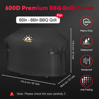 1 x RAW Customer Returns Zettum Grill Cover 170 cm - 7108 Grill Cover for Weber Summit 400 Series Gas Grill Heavy Duty, PU cover for Weber Summit 470, 420, 2022 Genesis S-325s, E-325s 170 L x 68 W x 119 H cm  - RRP €38.3