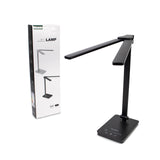 1 x RAW Customer Returns SOLMIRA Double Desk Lamp with USB Charging, 76 LEDs, Black, CE and RoHS Certified - RRP €12.99