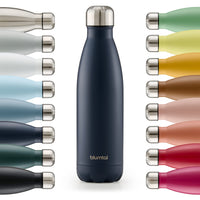 1 x RAW Customer Returns Blumtal drinking bottle stainless steel Charles - thermos bottle 1000 ml - BPA-free thermal drinking bottle cold warm - leak-proof metal drinking bottle 1000 ml - drinking bottle insulated - Dark Ocean Blue - Blue - RRP €19.67