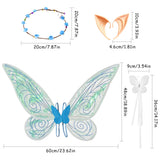 1 x Brand New Shinybox Fairy Wings, 4 Pieces Butterfly Wings, Children s Angel Wings, Women s Butterfly Wings Set, Party Fancy Dress, Angel Wings for Halloween Carnival Christmas Party Birthday Cosplay - RRP €19.2