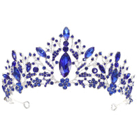 1 x RAW Customer Returns Blue Tiara Crystal Crown Baroque charming Rhinestone Alloy Princess Tiara Women Bridal Tiara Princess Birthday Parties Crown, Rhinestone, Alloy - RRP €42.14