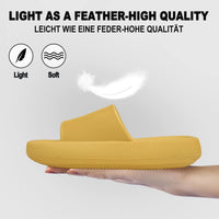 1 x RAW Customer Returns Geweo Slippers Women s Bathing Slippers Men s Thick EVA Cozislides Original Slippers Super Soft Clouds Slippers Bathing Slippers Non-Slip Bathing Shoes Comfortable Mules Slides Unisex Yellow 40 41EU - RRP €19.99