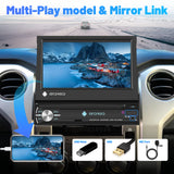 1 x RAW Customer Returns Hikity Android Car Radio 1 Din with Screen Support Navigation WiFi 7 Inch Touch Display Bluetooth Handsfree Car Radio with Mirror link for iOS Android FM RDS Rear View Camera 2 64GB - RRP €123.67