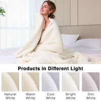 1 x RAW Customer Returns PanxHome cuddly blanket fluffy, 600GSM 160x200cm thick blanket, Christmas fleece blanket, winter warm blanket, sofa blanket, high-quality blanket, fleece blanket, sofa blanket, bedspreads, best gift choice - RRP €26.54